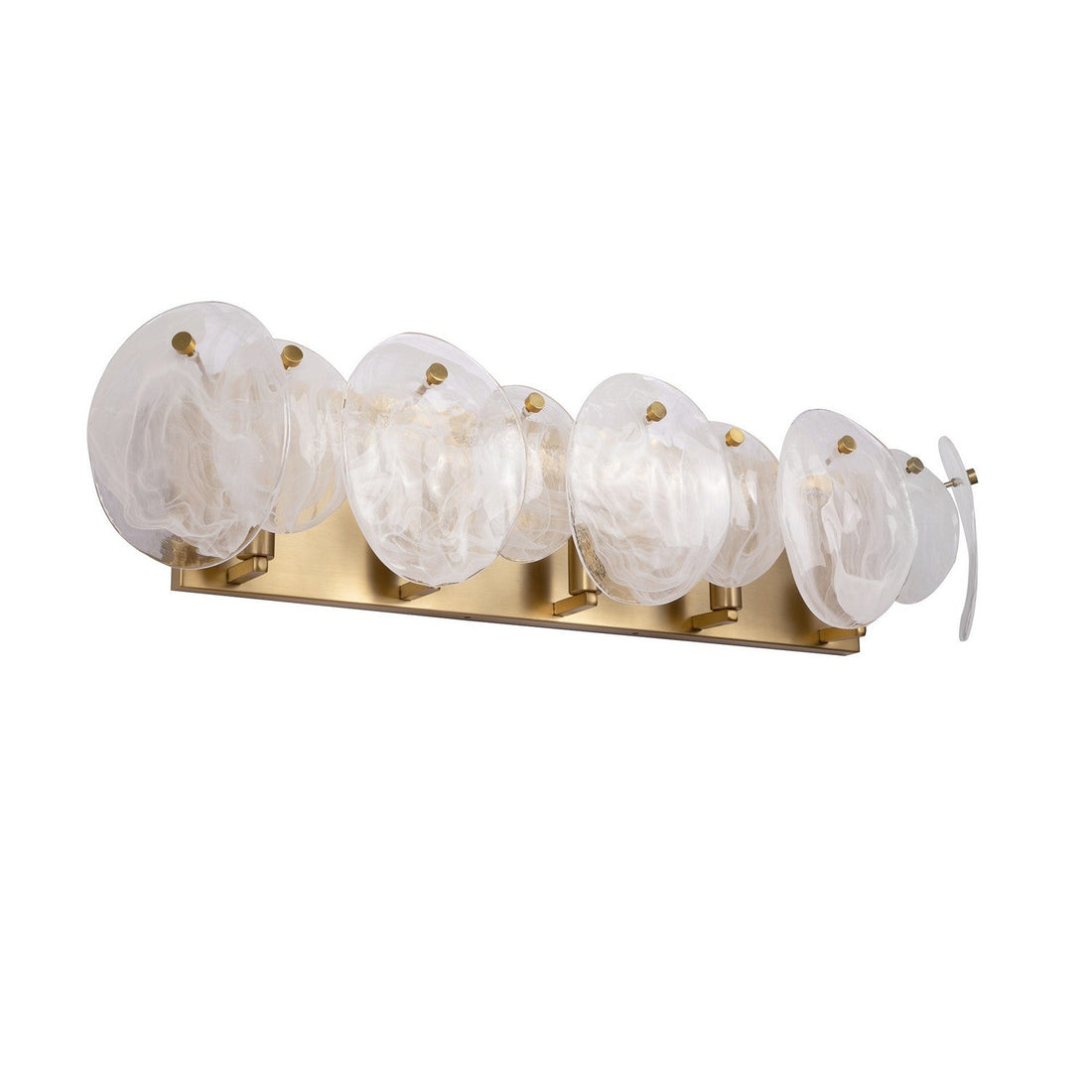 Artcraft Five Light Bathroom Vanity from the Lily collection in Brushed Brass finish