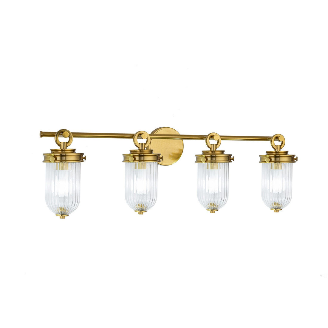 Artcraft Four Light Bathroom Vanity from the Myla collection in Vintage Brass finish