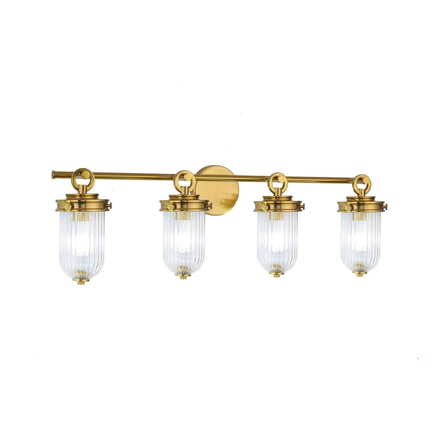 Artcraft Four Light Bathroom Vanity from the Myla collection in Vintage Brass finish