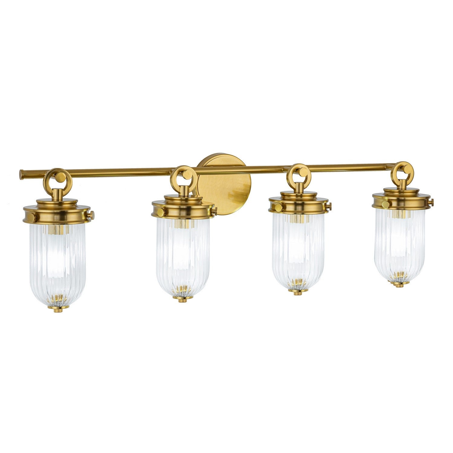 Artcraft Four Light Bathroom Vanity from the Myla collection in Vintage Brass finish