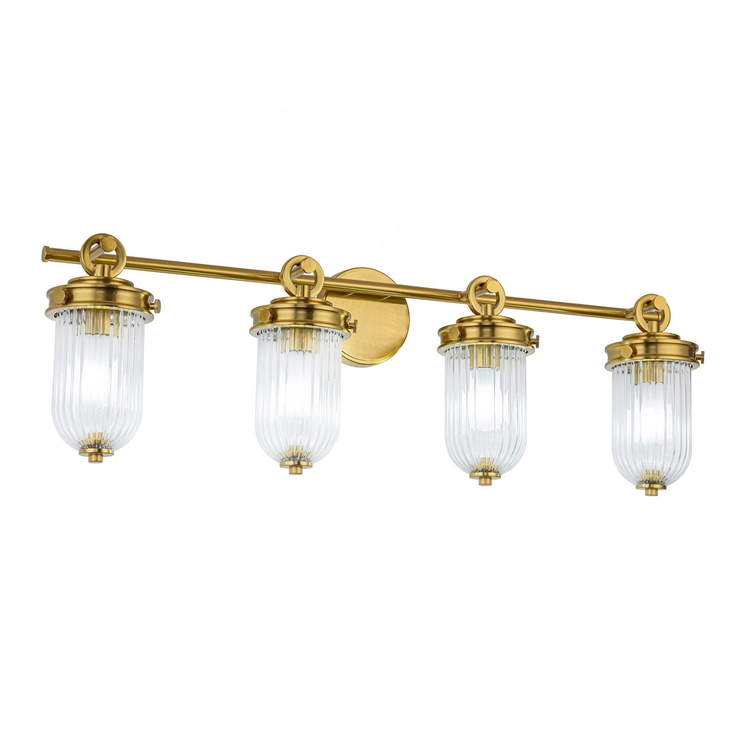 Artcraft Four Light Bathroom Vanity from the Myla collection in Vintage Brass finish